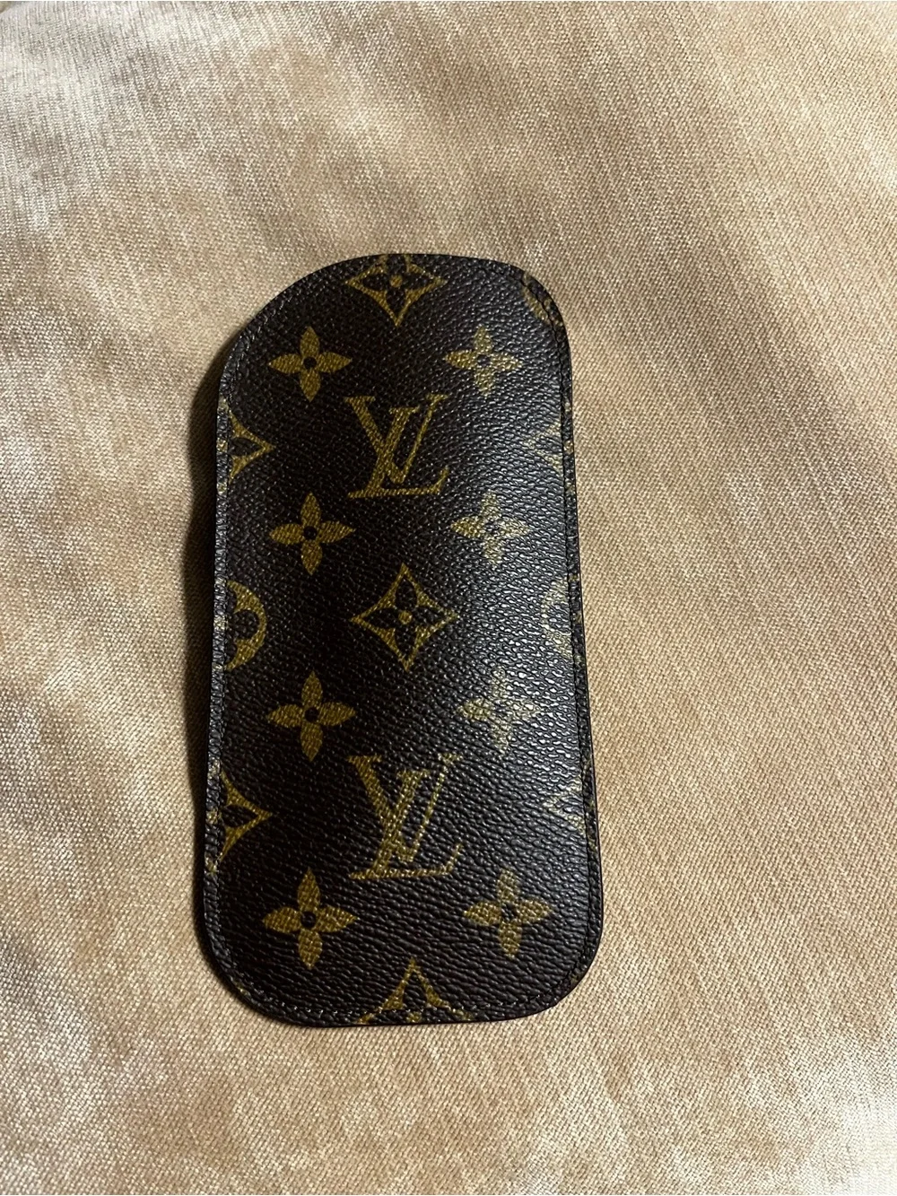 Louis Vuitton Brown & Gold Monogram Eyewear Sleeve